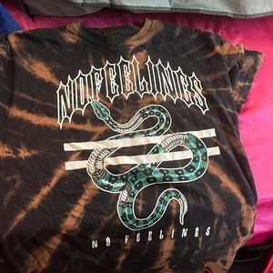 bleached black shirt with snake